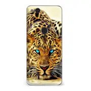 Google Pixel 2 Skins Decal Wrap Leopard with Blue Eyes