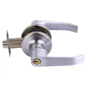 Door Knob with Lock Three Lever Handle Modern Left Right Handed Office