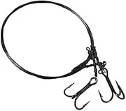 R&R Tackle Titanium Fishing Leaders – 36" Long with Stainless Steel Crane Swivel – 2pk – Ideal for Toothfish and Billfish – Available with Circle, J, and Treble Hooks