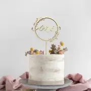 Wood Cake Toppers One Year Sign - Birthday Cake Topper Decorations, Rustic Wood,