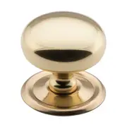 3653 Cupboard Knob Sheet Brass Polished Brass D38xP35mm
