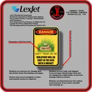 Danger Dont Tread On Me Waterproof Sticker Decal for Water Bottles & Laptops
