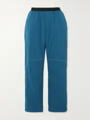 [AND WANDER] AND WANDER - Alpha Air Padded Brushed-shell Tapered Pants - Blue - small small Blue