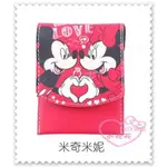 ♥小花花日本精品♥《DISNEY》迪士尼 米奇米妮 指甲剪組 附收納袋 皮革收納袋 不鏽鋼 指甲剪 57030708