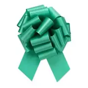 Berwick Offray Ribbon Pull Bow, 4'' Diameter with 18 Loops, Emerald Green