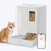 Automatic Cat Feeder and Water Dispenser Set, Dog Food and Water Dispenser Wi...