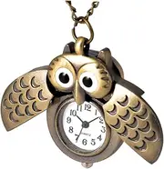 [Holibanna] Unique Owl Shape Pocket Watch Vintage Pocket Watch Owl Design Decorative for Family
