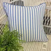 Cushion Cover Blue White Stripe Cotton Sofa Throw Pillow Daybed Pillow Case