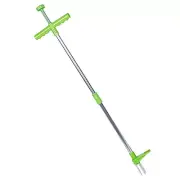 New Silver, Stand-Up Weed Puller - Aluminum Hand Tool with 3 Claws