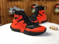 在飛比找Yahoo!奇摩拍賣優惠-NIKE AIR HUARACHE GRIPP QS 黑橘 