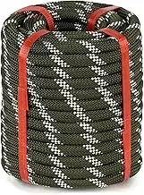 Double Braid Arborist Rope(1/2 in x 50ft) Arborist Rigging Polyester Rope - 48 Strand Rope Swing for Tree Bull Rope for Diverse Outdoor Applications Construction, Climbing, Swing, Sailing