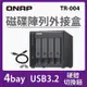 QNAP 威聯通 TR-004 4Bay NAS 網路儲存伺服器+SEAGATE 希捷 NAS硬碟(ST4000VN008)*2