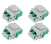 4x LC/UPC OM3 Keystone Jack Duplex Multi Mode Fiber Optical Insert Coupler Aqua