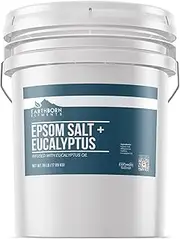 Eucalyptus Epsom Salt 5 Gallon Bucket, Pure & Undiluted, Soothing Aroma
