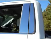 4pc Luxury FX Stainless Pillar Post Trim for 2017-2022 Ford F-250 SD 2dr Reg Cab (for: Ford)
