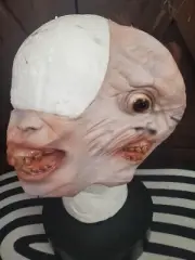 Vintage Creepy Two 2 Face Face Horror Halloween Latex Mask New Rare Nightmare
