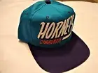 Charlotte Hornets Vintage 90s NBA AJD Hat Snapback Spellout Basketball cap NWT