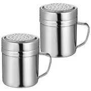 2 Pcs Flour Shaker Creamer Griddle Handles Powder Container