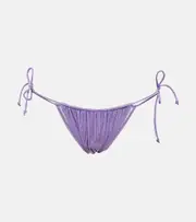 [Norma Kamali] Norma Kamali String metallic bikini bottoms AU 16 purple