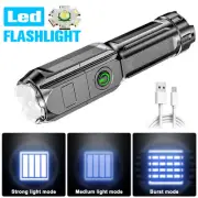 990000LM LED Flashlight Tactical Light Super Bright Torch USB Rechargeable