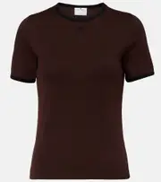 [Courreges] Courrèges Logo cotton T-shirt AU 14 brown