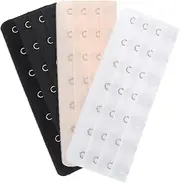 [SHINEOFI] Upgrade Your Wardrobe 3pcs Stainless Steel Bra Extender Hooks Bra Extensions for Women Back Hook