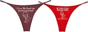 [NE Beauty] Funny Wine Set Of Thongs Love Me and Read This (Set of 2)