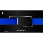 Oklahoma Thin Blue Line Novelty Metal Key Chain KC-8918