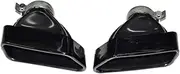 Retrofitting The Exhaust Tip Of 2010-2017 Compatible For BMW 5 Series 535 Square TailTip F10 F18 With Muffler Tip Nozzle.(Black)