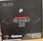 MSI PRO B550M-P GEN3 AMD Gaming Motherboard AM4 DDR4 Supports Ryzen CPU NEW US