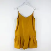 Rag & Bone Old Gold Silk Dune Romper sz 4