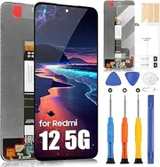 ARSSLY LCD Screen for Xiaomi Redmi 12 5G LCD Display for Redmi 12 5G 23076RN4BI Display Touch Screen Digitizer Replacement Assembly + Repair Kit (Black, 6.79 Inches)