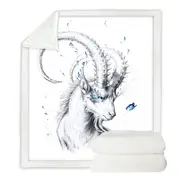 Capricorn Drawing Throw Blanket