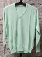 La Mode Du Golf Cashmerlon V-neck Sweater Mens NWT Mint sz XL In Original Bag