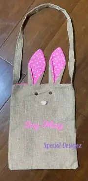 **CLEARANCE** Morgan & Finch - Personalised Easter bunny egg hunting bag