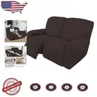Elegant 6-Piece Stretch Sofa Slipcover for Recliners - Soft Jacquard Fabric