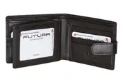 Futura Mens RFID Leather Fold Over Wallet - Brown