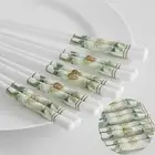 Ceramic Chopsticks Chinese Porcelain Set of 5,Reusable chop Sticks,Great