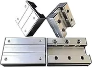 BLBMTCBCAG LGD6 LGD8 LGD12 Sliding Block with LGB6 LGB8 LGB12 2/4/6/8 Wheels Eocking External Dual-Axis Roller Slider Block Linear Carriage Linear Guide Rail(1pc,LGB12-100L-6 Lock)