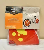 New Adult Light Up Pumpkin Bicycle Wheel Covers Set Halloween