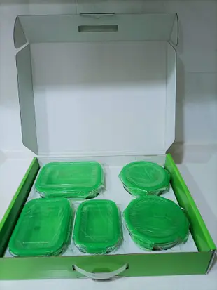 【繽紛小棧】Snapware 康寧餐具 耐冷熱 密封玻璃保鮮禮盒 五入組 現貨