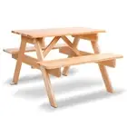 Kids Outdoor Table and Chairs Picnic Bench Set Children Wooden Play Garden IC-NW