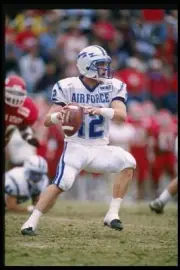 Quarterback Beau Morgan Air Force Falcons drops back to pass the F- Old Photo