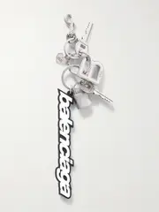 [Balenciaga] Balenciaga - Paloma Silver-tone And Rubber Keychain - One size One size Silver