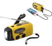 Dynamo Solar Hand Crank Self Powered AM/FM/NOAA/WB Weather Radio LED Flashlights