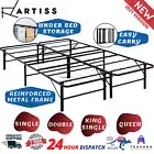 Bed Base Metal Bed Frame Foldable Bed Platform Single Double King Single Queen