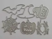 6 Piece Assorted Halloween Theme Metal Cutting Die Set Cards Scrapbooking Dies