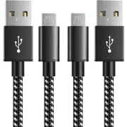 PS4 Charger Cable for Controller, 2 Pack 10ft Micro USB Nylon Braided Cord, M...