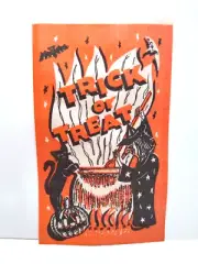 Halloween Candy Bag Witch Black Cat Bat Moon Magic Potion Cauldron Fantasy
