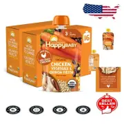 Organic Stage 3 Baby Food Puree: Free-Range Chicken & Quinoa Fiesta – 16-Pack